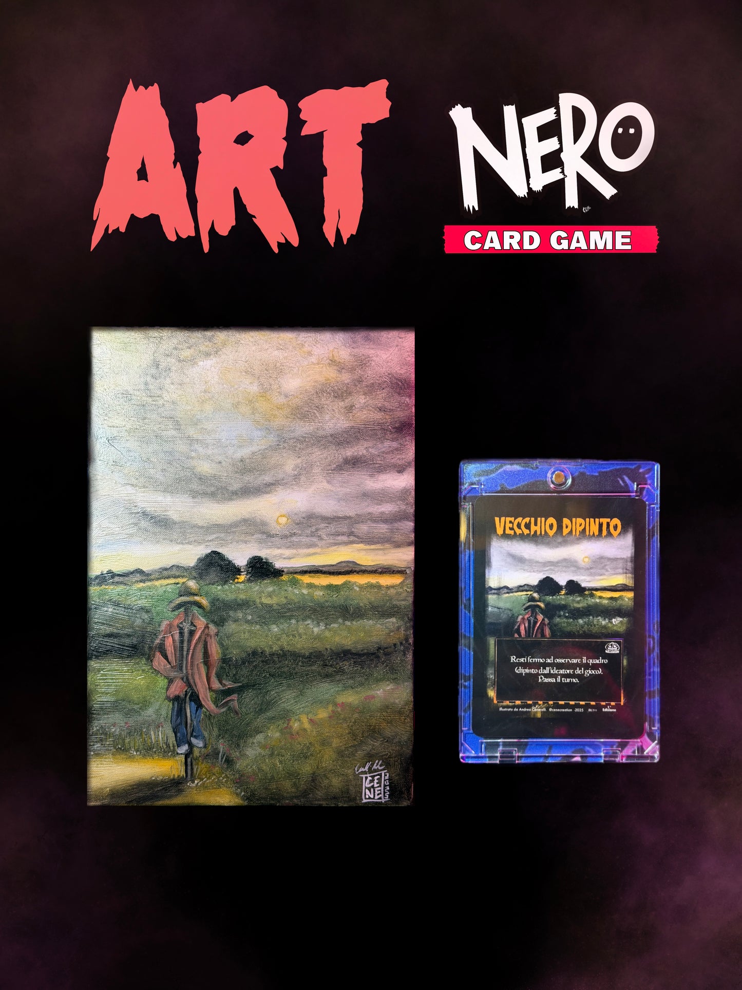 Vecchio dipinto -quadro e carta-