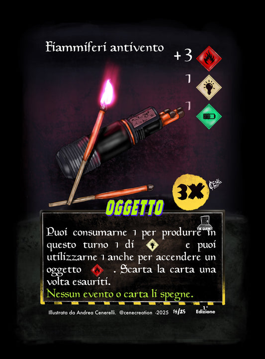 Fiammiferi antivento - THE GARRET - carta singola