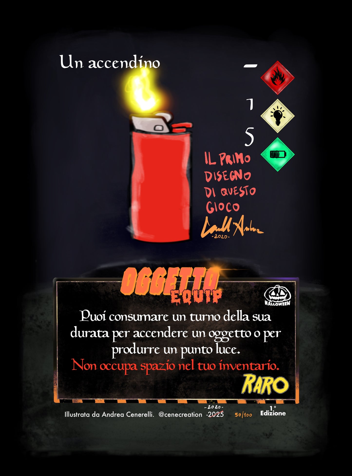 Un accendino -HALLOWEEN- carta singola