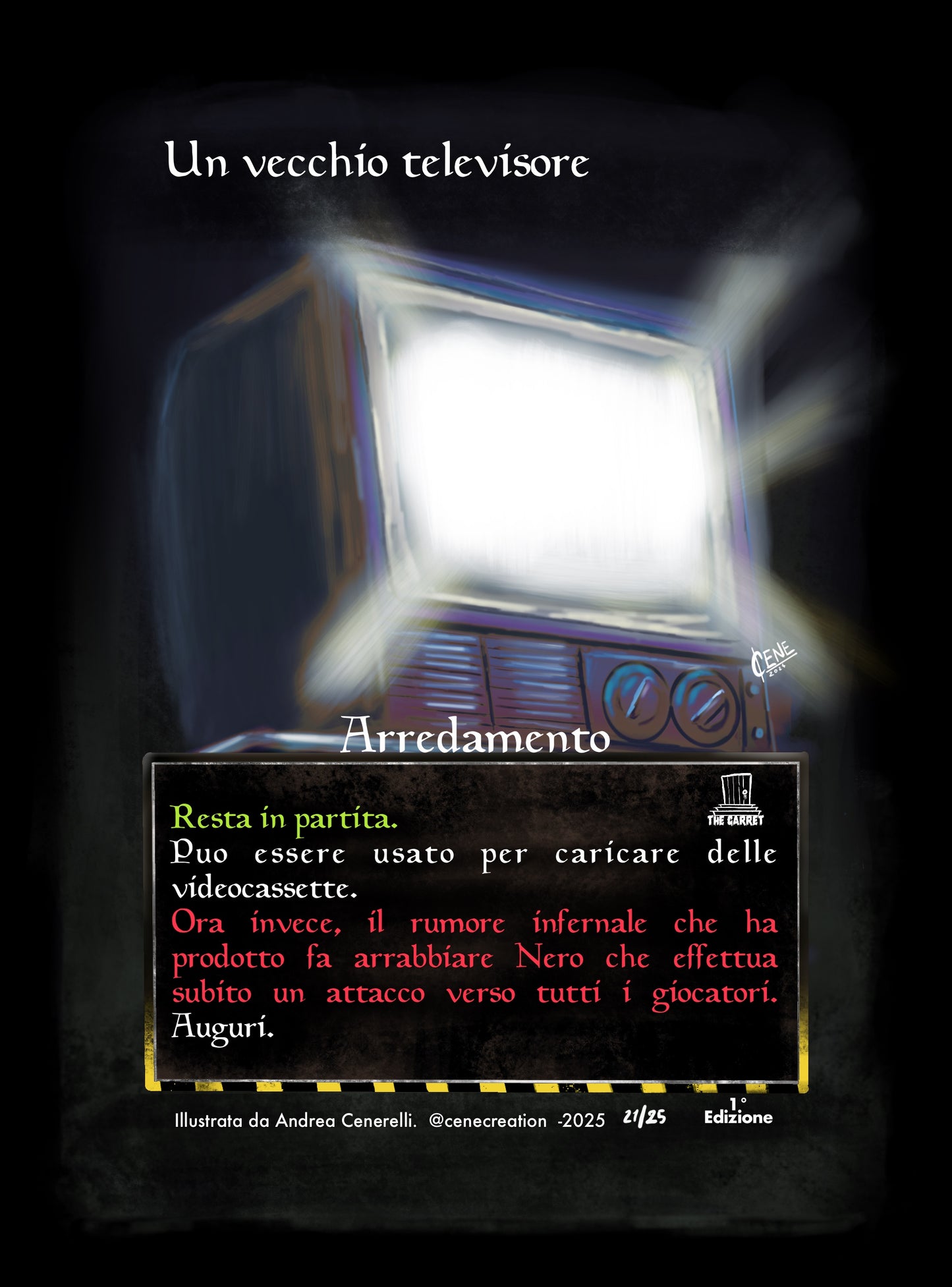 Un vecchio televisore -THE GARRET- carta singola